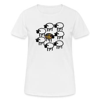Kornische Schafe folgen nicht der Herde - Frauen T-Shirt atmungsaktiv - Weiß - Vorne - AI Model Female 172 dark (172cm)