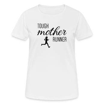 Tough Mother Runner - Women's Breathable T-Shirt - white - Front - AI Model Female 172 dark (172cm)