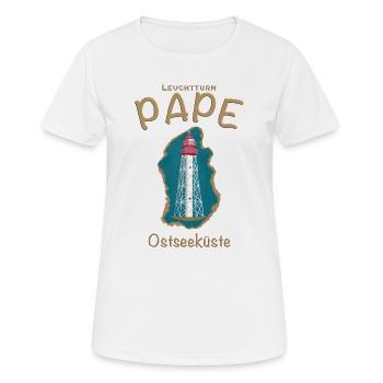 Lettonie Phare Pape, mer Baltique, - T-shirt respirant Femme - blanc - Devant - AI Model Female 172 dark (172cm)