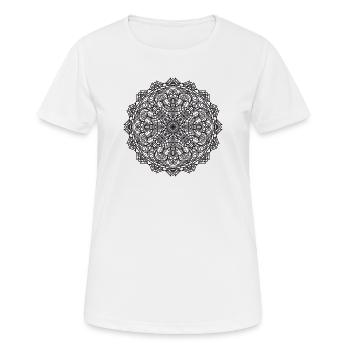 Mandala - T-shirt respirant Femme - blanc - Devant - AI Model Female 172 dark (172cm)
