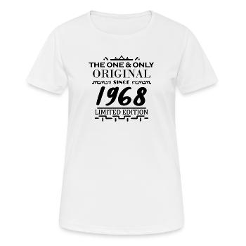 1968 - Year of construction 1968 - Born 1968 - Women's Breathable T-Shirt - white - Front - AI Model Female 172 dark (172cm)