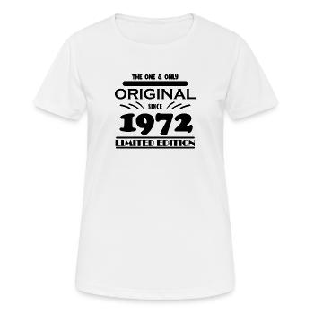 1972 - Baujahr 1972 - Jahrgang 1972 - Frauen T-Shirt atmungsaktiv - Weiß - Vorne - AI Model Female 172 dark (172cm)