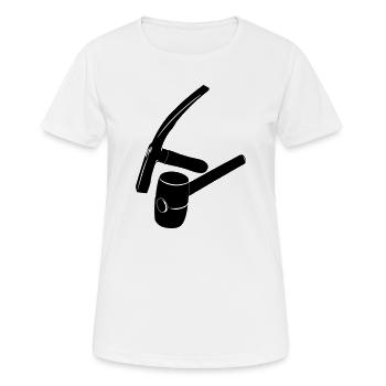 Marteau en caoutchouc et marteau de rue pour pavé - T-shirt respirant Femme - blanc - Devant - AI Model Female 172 dark (172cm)