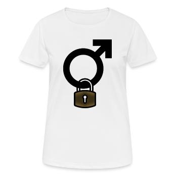 Padlocked male - Women's Breathable T-Shirt - white - Front - AI Model Female 172 dark (172cm)