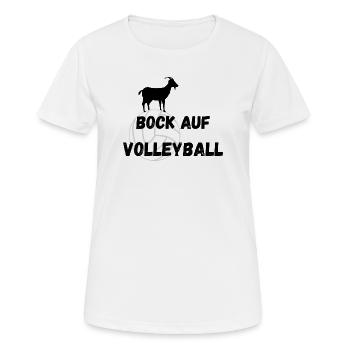 Bock auf Volleyball - Frauen T-Shirt atmungsaktiv - Weiß - Vorne - AI Model Female 172 dark (172cm)