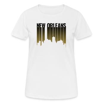 New Orleans Skyline Gradient Night - Frauen T-Shirt atmungsaktiv - Weiß - Vorne - AI Model Female 172 dark (172cm)