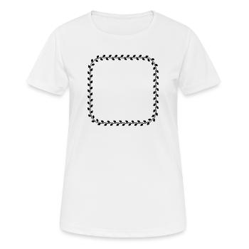Feuille de cadre - T-shirt respirant Femme - blanc - Devant - AI Model Female 172 dark (172cm)