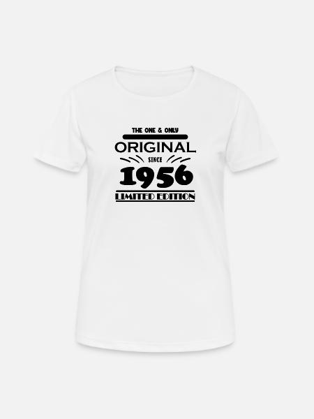 1956 - Baujahr 1956 - Jahrgang 1956 - Frauen T-Shirt atmungsaktiv - Weiß
