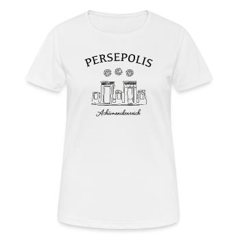 Iran, Persépolis, site de fouilles - T-shirt respirant Femme - blanc - Devant - AI Model Female 172 dark (172cm)