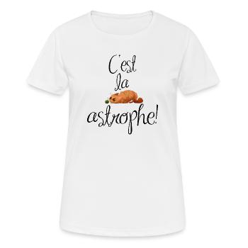 C'est la catastrophe, les chats sont très joueurs. - T-shirt respirant Femme - blanc - Devant - AI Model Female 172 dark (172cm)