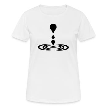 Drop Water Logo Achtsamkeit - Frauen T-Shirt atmungsaktiv - Weiß - Vorne - AI Model Female 172 dark (172cm)