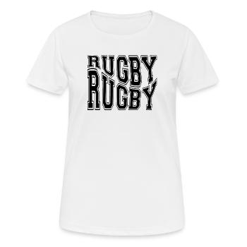 rugby, rugby sport, rugby fan - Women's Breathable T-Shirt - white - Front - AI Model Female 172 dark (172cm)