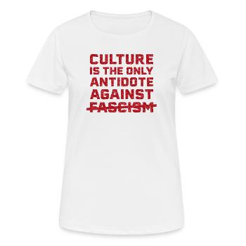 Culture against fascism - Women's Breathable T-Shirt - white - Front - AI Model Female 172 dark (172cm)