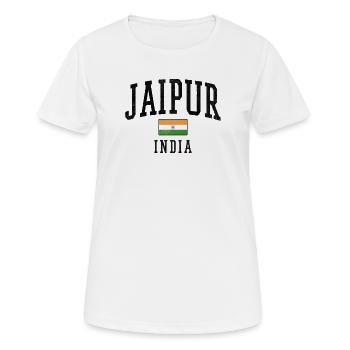 Jaipur India Flag Motif Graphic - Women's Breathable T-Shirt - white - Front - AI Model Female 172 dark (172cm)
