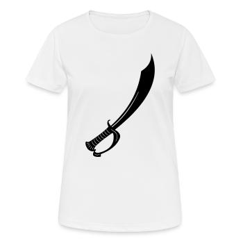 Épée - T-shirt respirant Femme - blanc - Devant - AI Model Female 172 dark (172cm)