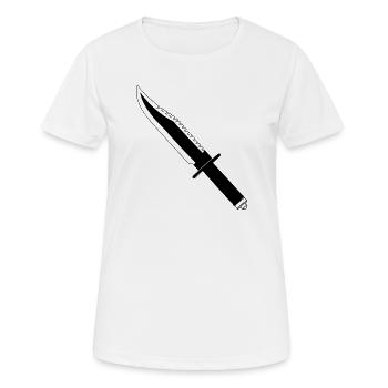 Knife survival - Women's Breathable T-Shirt - white - Front - AI Model Female 172 dark (172cm)