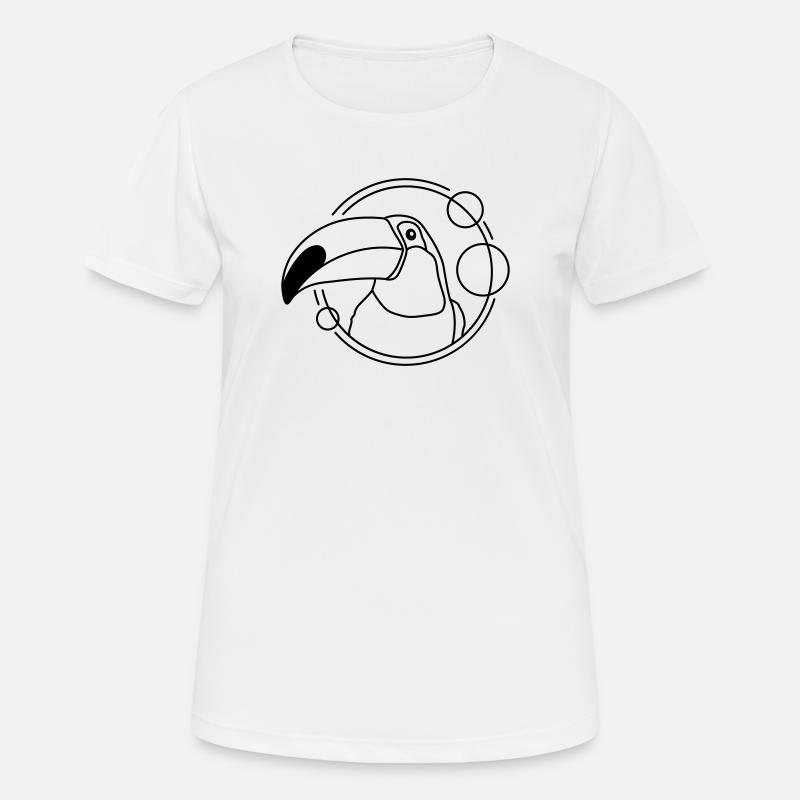 Toucan in geometric design - Women's Breathable T-Shirt - white