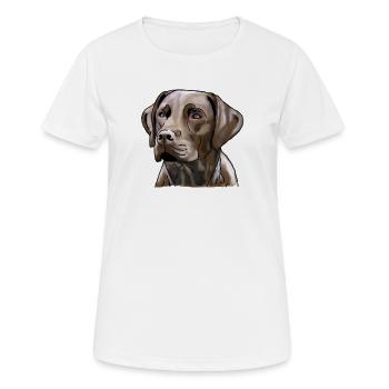 Labrador - T-shirt respirant Femme - blanc - Devant - AI Model Female 172 dark (172cm)