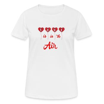 Saint-Valentin, Saint-Valentin, Saint-Valentin - T-shirt respirant Femme - blanc - Devant - AI Model Female 172 dark (172cm)