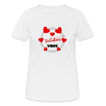 Saint-Valentin, Saint-Valentin, Saint-Valentin - T-shirt respirant Femme - blanc - Devant - AI Model Female 172 dark (172cm)