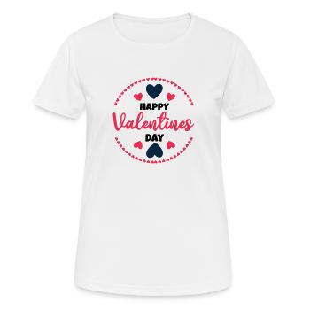 Saint-Valentin, Saint-Valentin, Saint-Valentin - T-shirt respirant Femme - blanc - Devant - AI Model Female 172 dark (172cm)