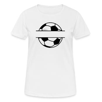 Plaque signalétique du football - T-shirt respirant Femme - blanc - Devant - AI Model Female 172 dark (172cm)