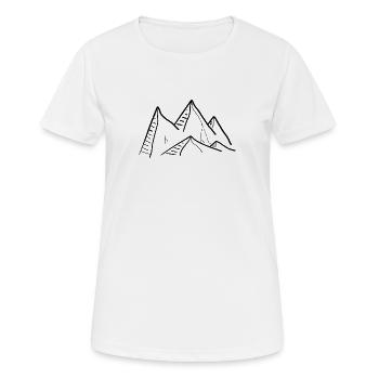 Berg Berge Berggipfel Gipfel - Frauen T-Shirt atmungsaktiv - Weiß - Vorne - AI Model Female 172 dark (172cm)