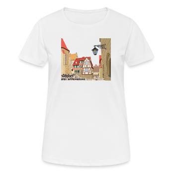 Altdorf près de Nuremberg, vieille ville, Bavière, dessin - T-shirt respirant Femme - blanc - Devant - AI Model Female 172 dark (172cm)