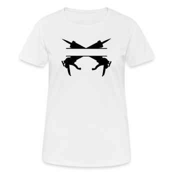 Logo du pulvérisateur de calfeutrage - T-shirt respirant Femme - blanc - Devant - AI Model Female 172 dark (172cm)