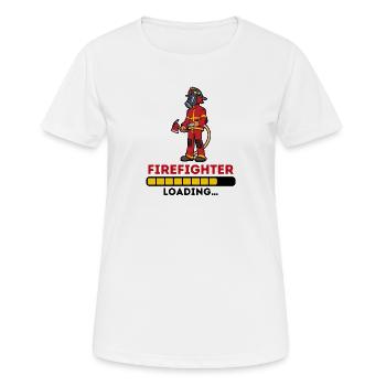 Feuerwehr Feuerwehrschlauch Statement Lebensretter - Frauen T-Shirt atmungsaktiv - Weiß - Vorne - AI Model Female 172 dark (172cm)