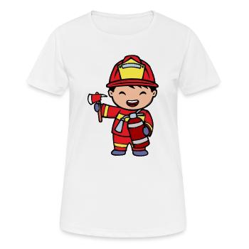 Extincteurs Pompiers Protection incendie - T-shirt respirant Femme - blanc - Devant - AI Model Female 172 dark (172cm)