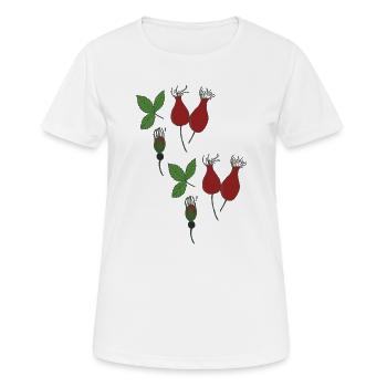 hagebutte style - Frauen T-Shirt atmungsaktiv - Weiß - Vorne - AI Model Female 172 dark (172cm)
