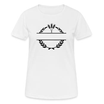 Proud of the farmer wheat grain - Women's Breathable T-Shirt - white - Front - AI Model Female 172 dark (172cm)