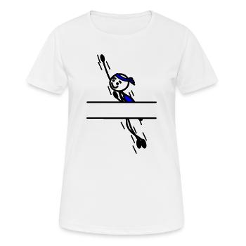 Héros volant vite avec cape - T-shirt respirant Femme - blanc - Devant - AI Model Female 172 dark (172cm)