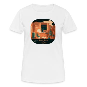 Keep Calm - Frauen T-Shirt atmungsaktiv - Weiß - Vorne - AI Model Female 172 dark (172cm)
