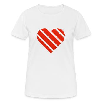 Saint-Valentin, Saint-Valentin, Saint-Valentin - T-shirt respirant Femme - blanc - Devant - AI Model Female 172 dark (172cm)