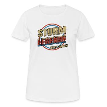 Sturm Legende - Frauen T-Shirt atmungsaktiv - Weiß - Vorne - AI Model Female 172 dark (172cm)