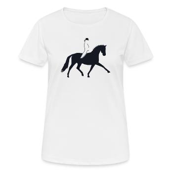 Modern dressage rider - great dressage motif - Women's Breathable T-Shirt - white - Front - AI Model Female 172 dark (172cm)