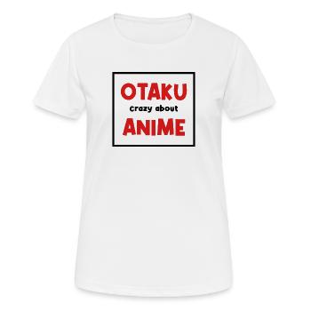 Otaku Statement Anemi Manga Popkultur Geek - Frauen T-Shirt atmungsaktiv - Weiß - Vorne - AI Model Female 172 dark (172cm)