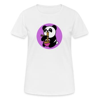Panda Manga Anime Comic Popkultur Japanisch - Frauen T-Shirt atmungsaktiv - Weiß - Vorne - AI Model Female 172 dark (172cm)