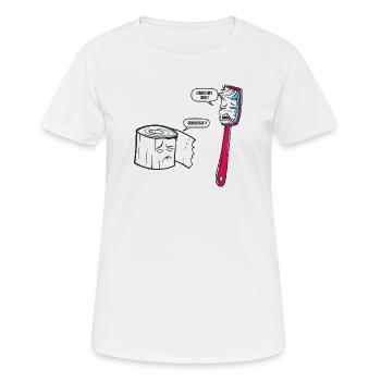 I hate my Job -Funny saying with funny design - Women's Breathable T-Shirt - white - Front - AI Model Female 172 dark (172cm)