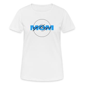 MOM OF BOYS - Frauen T-Shirt atmungsaktiv - Weiß - Vorne - AI Model Female 172 dark (172cm)