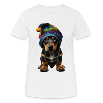 Pup élégant - T-shirt respirant Femme - blanc - Devant - AI Model Female 172 dark (172cm)