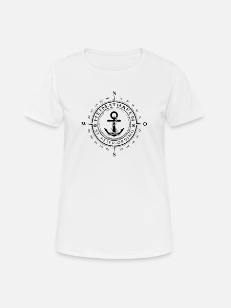 Heimathafen St Peter Ording - Frauen T-Shirt atmungsaktiv - Weiß