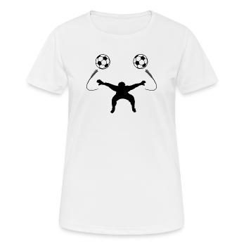 Gardien de but ou figure fantôme du gardien de but - T-shirt respirant Femme - blanc - Devant - AI Model Female 172 dark (172cm)