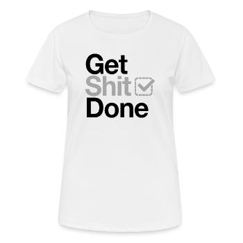 Faites de la merde - T-shirt respirant Femme - blanc - Devant - AI Model Female 172 dark (172cm)