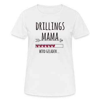 werdende Drillingsmama Schwangerschaft Drillinge - Frauen T-Shirt atmungsaktiv - Weiß - Vorne - AI Model Female 172 dark (172cm)