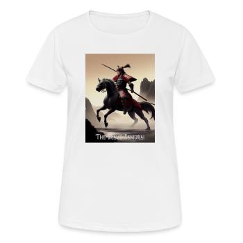 Le brave samouraï Le brave samouraï à cheval - T-shirt respirant Femme - blanc - Devant - AI Model Female 172 dark (172cm)