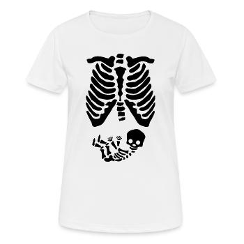 Schwangerschaft Schwanger Mutter Babybauch Eltern - Frauen T-Shirt atmungsaktiv - Weiß - Vorne - AI Model Female 172 dark (172cm)
