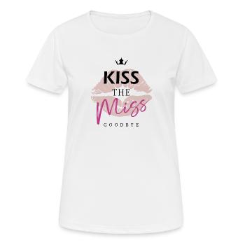 Kiss the miss - Women's Breathable T-Shirt - white - Front - AI Model Female 172 dark (172cm)